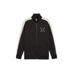 Puma X One Piece Tikitud Logo Seisukrae Pikkade Varrukatega Jakk Meeste Jakk Must 624667-01 XS