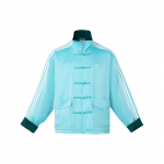 Adidas Originaalid SS24 Hiina stiilis n&ouml;&ouml;biga triibuline p&uuml;stkrae vabaaja pikkade varrukatega jakk unisex jakk m&uuml;ndiroheline JD3378 XXL