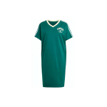 Adidas Originals Vrct graafilise tr&uuml;kiga kleit Spordi elustiili seeria Kolm triipu V&auml;rviplokk Lahtine Spordikleit Hingav V-kaelusega L&uuml;hikeste varrukatega kleit IR6042 XS