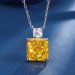 S&uuml;gis- ja talveehted K&otilde;rge s&uuml;sinikusisaldusega teemant J&auml;&auml;lillel&otilde;ige Vask Inkrusteeritud Prints ruudukujuline Kollane teemant Komplekt 12 * 12-10 * 10