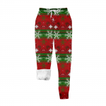 Women's casual fashion home Christmas print plush sweatpants L