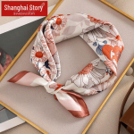 Shanghai Story Mulberry Silk Small Square Scarf Gift Set
