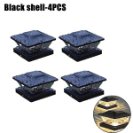V&auml;lis-p&auml;ikeseenergia postikate 2 režiimi Aiavalgusti LED-postilamp P&auml;ikeseenergial t&ouml;&ouml;tav Veekindel Puidust postidele Hoovis Aias V&auml;ljas Black 4pcs