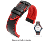 Silikoonist s&uuml;sinikkiust rihm Veekindel kellarihm Omega Speed Masteri jaoks Kummist asendus Meeste k&auml;ev&otilde;ru rihm 18mm 20mm 22mm 24mm 24mm red