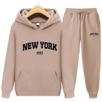 Spordidressi 2-osaline komplekt 199X New Yorgi tr&uuml;kisega dressipluus, kapuuts, dressipluus+p&uuml;ksid, kost&uuml;&uuml;m, kapuuts, spordir&otilde;ivad, s&ouml;rkimine, meeste komplektid 3XL gray
