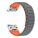 26mm magnetiline silikoonrihm Garmin Band Fenix 8 51MM 7X 7 Pro Fenix 6X 5X 5Plus Tactix 7 Enduro 3 rihmale descent mk1 k&auml;ev&otilde;ru Fenix 7X 7X pro gray