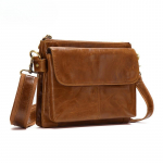 Retro Nahast &Uuml;he&otilde;lakott Meestele, Lihtne ja Vabaaja Crossbody Kott T&ouml;&ouml;le K&auml;imiseks pruun