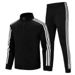 Unisex Vabaaja Spordidress: Meeste dressip&uuml;ksid ja naiste trendikad retuusid, kolmeosaline komplekt 2XL black