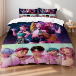Zoey Demon Hunters K-pop T&uuml;drukute Poiste Grupp Tr&uuml;kitud S&uuml;damikuta Tekikott Mitu Suurust Magamistuba &Uuml;hiselamu Puhkuse Voodipesu Kaunistus EU Twin(135x200cm)