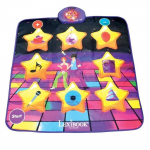 Lexibook - Tapis de danse &eacute;lectronique - Touches Lumineuses - Enceinte int&eacute;gr&eacute;e - Violet/Jaune -DM10 - Bluetooth - 6 modes de jeu