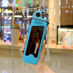 350 ml plastikust veepudel Lekkekindel Square Cup spordipudel lukustatava kaane ja m&otilde;&otilde;tmetega v&auml;lispordi reisitassi jaoks 301-400ml