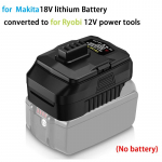Akuadapter Makita liitiumakule Ryobi 12V elektrit&ouml;&ouml;riistade jaoks, Ryobi 18V liitiumioonakule 12V juhtmeta elektrit&ouml;&ouml;riista jaoks