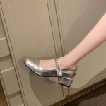 Moodsad Uued 2024 Naiste Kingad Retro Paksude Kontsadega Printsessi Kingad Naistele Keskmise Kontsaga Mary Jane &Uuml;hed Kingad Madalad Zapatos De Mujer 37 h&otilde;be