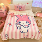 Viska tekk Hello Kitty Melody Cinnamoroll Suur Multikas Lambavill Fliis Kahekihiline Paksenendatud Piimavillane Tekk Pluss Samet 75x100cm