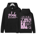 Laulja P!nk Roosa Suvekarnevali Tuur 2024 Prindiga Huppar Mehed Naised Hip Hop Retro Mood &Uuml;legabariidiline Dressipluus Pullover Streetwear S gray