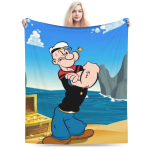 Popeye'i kaup Tekid &Uuml;lipehme flanell Visketekid Hubane vaibit&uuml;kk 80x60in