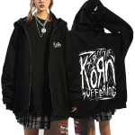 Korn Rock Hupparid MAAILMATUUR Zippiga Dressipluusid Korn Rock Metal T&otilde;mblukuga Jakid Fliisist &Uuml;lesuuruses Jakid Mantlid Hip Hop T&auml;navafashion XS brown