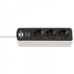 Brennenstuhl 1153230020, Noir, Blanc, Blanc, 200 mm, 1,5 m