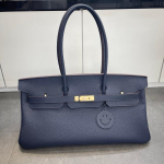 Piiri&uuml;lene trend kott l&uuml;hike versioon &uuml;legabariidiline kaasaskantav &otilde;lakott TOGO esimese kihi veisenahk suur mahutavus hiigelkott 42x18x23cm safiir