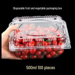 100 tk 500 ml &uuml;hekordselt kasutatavat plastist puuviljakarpi kaantega