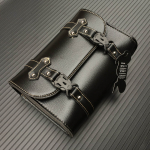 Universaalne mootorratta sadulakott Mudel Side PU Nahast Pagasi Sadulakott Hoiut&ouml;&ouml;riistakott Harley Sportster XL883 jaoks must