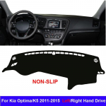 For Kia Optima K5 2011 - 2015 Car Inner Dashboard Cover Auto Dash Mat Carpet Sun shade Dashmat Rug Cushion 2014 2013 Black RHD