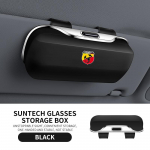 Auto Prillikarp Kasti P&auml;ikeseprillide Hoidik P&auml;ikesesirmi Hoiustamine Kaitseraamiga Kasti Prilliklamber Fiat Abarth 695 595 124 Spider jaoks ABARTH-BLACK