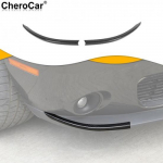 for Dodge Challenger 15+ Front Bumper Lip Cover Splitter Protector Carbon Fiber