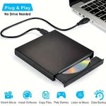 V&auml;line CD DVD-draiv, USB 2.0 Slim Kaasaskantav V&auml;line CD-RW Draiv DVD-RW Kirjutaja Lugeja S&uuml;learvuti S&uuml;learvuti Lauaarvuti jaoks External optical drive must