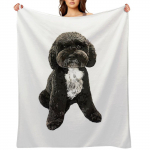 Cockapoo Cavapoo Must Valge Kutsikas Koer Viska Tekk j&otilde;ulukaunistus Soojad Termilised Reisimiseks soe talveks Tekid 30x40in