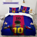 Messi Muster Voodipesu, Tekikomplekt Tekikate Padjap&uuml;&uuml;r Kodu S&uuml;nnip&auml;evakingitus (1 * tekikott + 2 * padjap&uuml;&uuml;ri, ilma s&uuml;damikuta) 135x200cm
