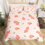 Puuviljapildiga tekikott komplekt Kuninganna suurus Roosa &Otilde;un Voodipesu komplekt Suvine Puuviljakunst Tekikate Mikrokiud Kawaii Tekikate EU single(135x200cm)
