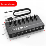 8-kanaliline kompaktne helimikser mikrofonidele ja instrumentidele