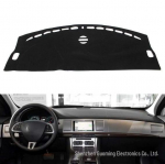 Jaguar XF 2009-2015 P&auml;ikesekaitse Anti-Slip Armatuurlaua Matt Polyester Black Edge - Left-Hand Drive