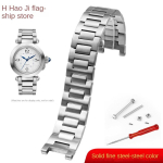 Cartier PASHA sarja kellarihm meestele 22mm s&auml;lk 14 roostevaba teras H&otilde;bedane metallist kellarihm Kokkupandav pannal k&auml;ev&otilde;ru Tasuta kruvi 20-12mm h&otilde;be