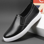 Paks Tald Lihtne Mokassiin Valge Meeste Vabaaja King Elegantne PU Suvem&uuml;&uuml;k Legitiimne Retro Sotsiaalne Mugav Meeste Nahkkingad 38