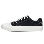 Anta Comfortable Slip Resistant Abrasion Resistant Low top Canvas Shoes Women's Black White 122228077S-2 36