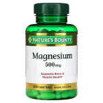 Nature's Bounty, Magneesium, 500 mg, 200 kaetud tahvel