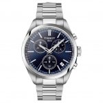 TISSOT PR 100 Kvartsliikumisega Meeste K&auml;ekell Kell 40mm Sinine sihver Roostevabast terasest korpus Terasest rihm T1504171104100 Blue Dial