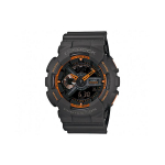 CASIO Meeste vedelkristall/analoog kahekordse n&auml;iduga seeria Kohvi kell GA-110TS-1A4 GA-110TS-1A4 Gray Orange Watch Dial