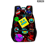 Hip Hop Kpop Nooruslikud Koolikotid Unisex Geometry Dash Reisikotid 3D Prindiga Oxford Veekindel M&auml;rkmiku &Otilde;lakotid beež