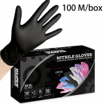 Karbis &uuml;hekordselt kasutatavad toidukvaliteediga komposiitnitriilkindad, &otilde;likindlad kosmeetilised juuksev&auml;rvi hambaravi kindad. zwq 100pcs