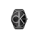 Calvin Klein Ck Kvartsikell Kvartsmehhanism Roostevabast terasest rihm Must sihver Meeste kellad H&otilde;bedane K4N21441 Black