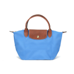 Longchamp Le Pliage 23 Tikitud Logo &Uuml;hev&auml;rviline Kl&otilde;psuga T&otilde;mblukuga Sulgemine Nailonist Pelmeenikujuline T&otilde;stekott V&auml;ike Naiste T&otilde;stekott Sinine 1621089P78 Blue