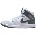 Air Jordan 1 Mid naiste tossud valged suitsuhallid Pure Platinum BQ6472-113 40.5