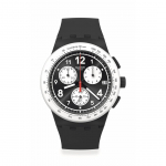 Swatch Nothing Basic About Black Uus Chrono SUSB420 Kell, Plastik, must