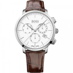 BOSS Boss Signature Valge Nahast Meeste Kvartsikell 1513263 valge