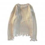 Meeste &uuml;mmarguse kaelusega lahtine top Vabaaja spordikampsun Retro kampsun Suur suurus Pikkade varrukatega pullover Kootud kampsun S