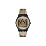 Swatch Kvartsliigutusega 30 Meetrit Veekindel Kell 41 Mm Kohviv&auml;rvi Ketas Plastikust Korpus Silikoonrihm Unisex Kellad SUOZ355 Coffee gray