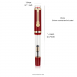 Jinhao 1935. aasta t&auml;itesulepeade paleemuuseum, punane ja l&auml;bipaistev kitarriklamber Star Cap M Nib Office Signature Schoolile